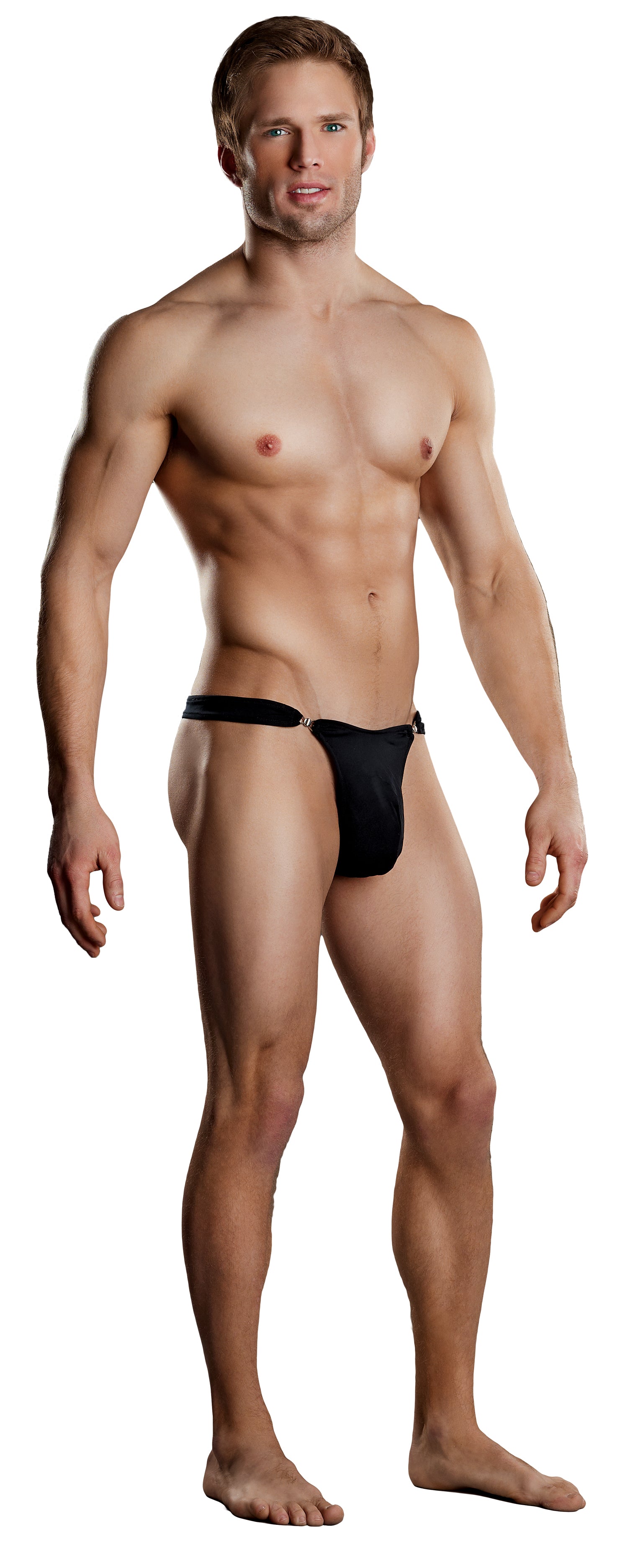 Male Power Bong Clip Ultra Comfortable Mens Thong Black