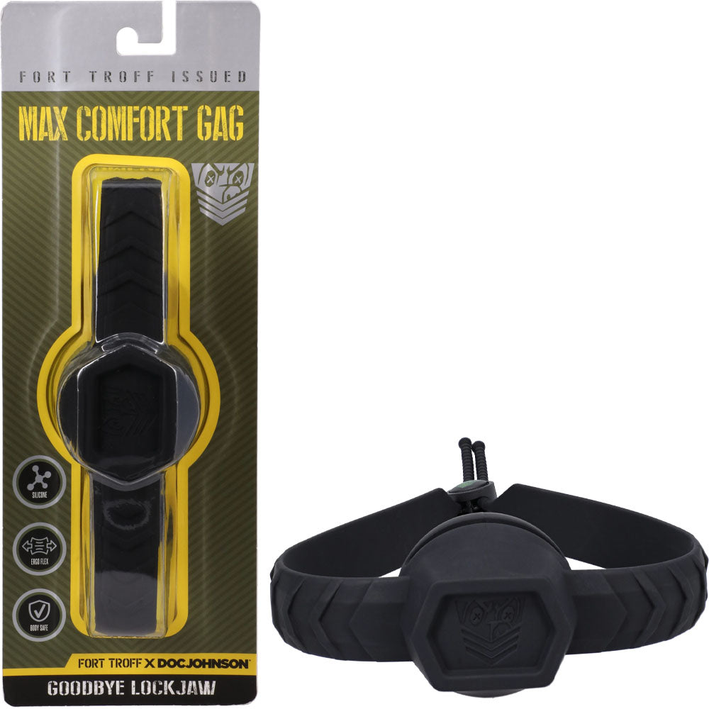 Doc Johnson Fort Troff Max Comfort Gag Mouth Restraint Black