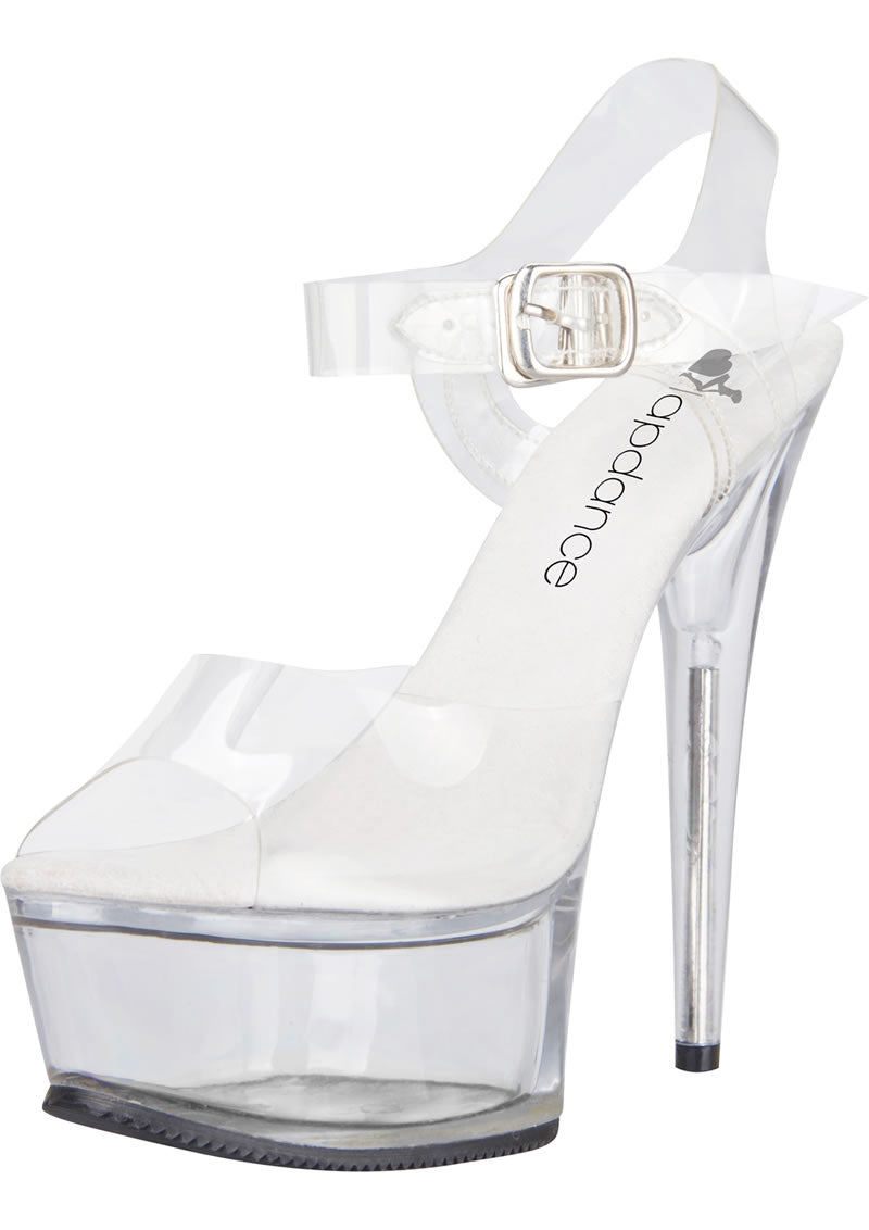 Lapdance Clear Platform Sandal With Quick Release Strap 6 inches Heel