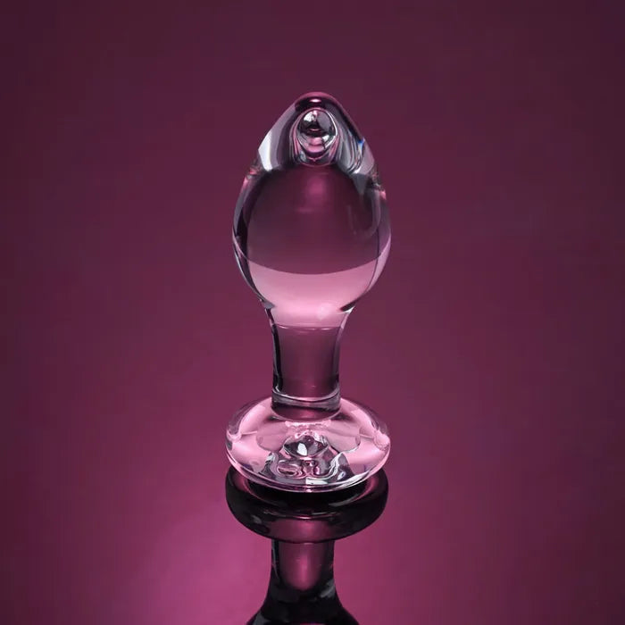 Adam & Eve PINK GEM GLASS Butt Plug With Pink Gem Base Medium 8.7cm Adam & Eve
