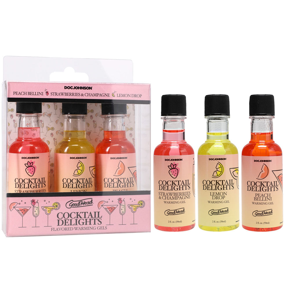 Doc Johnson GoodHead Cocktail Delights Flavoured Warming Oral Sex Gels 59ml Bottles Set of 3 Doc Johnson