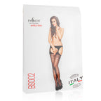 Passion Lingerie Womens Suspender Tights With Hearts OS