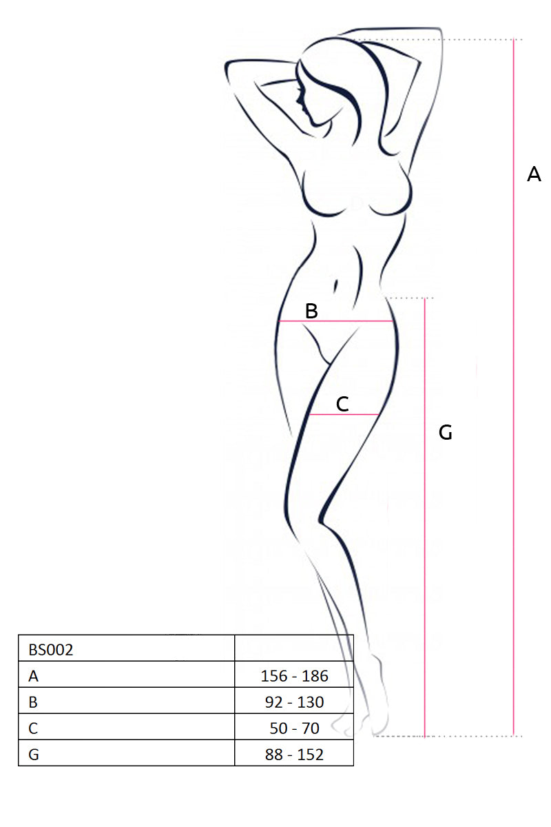 Passion Lingerie Womens Suspender Tights With Hearts OS