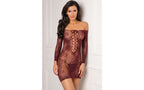 Rene Rofe Tie Breaker Long Sleeve Sexy Womens Dress One size