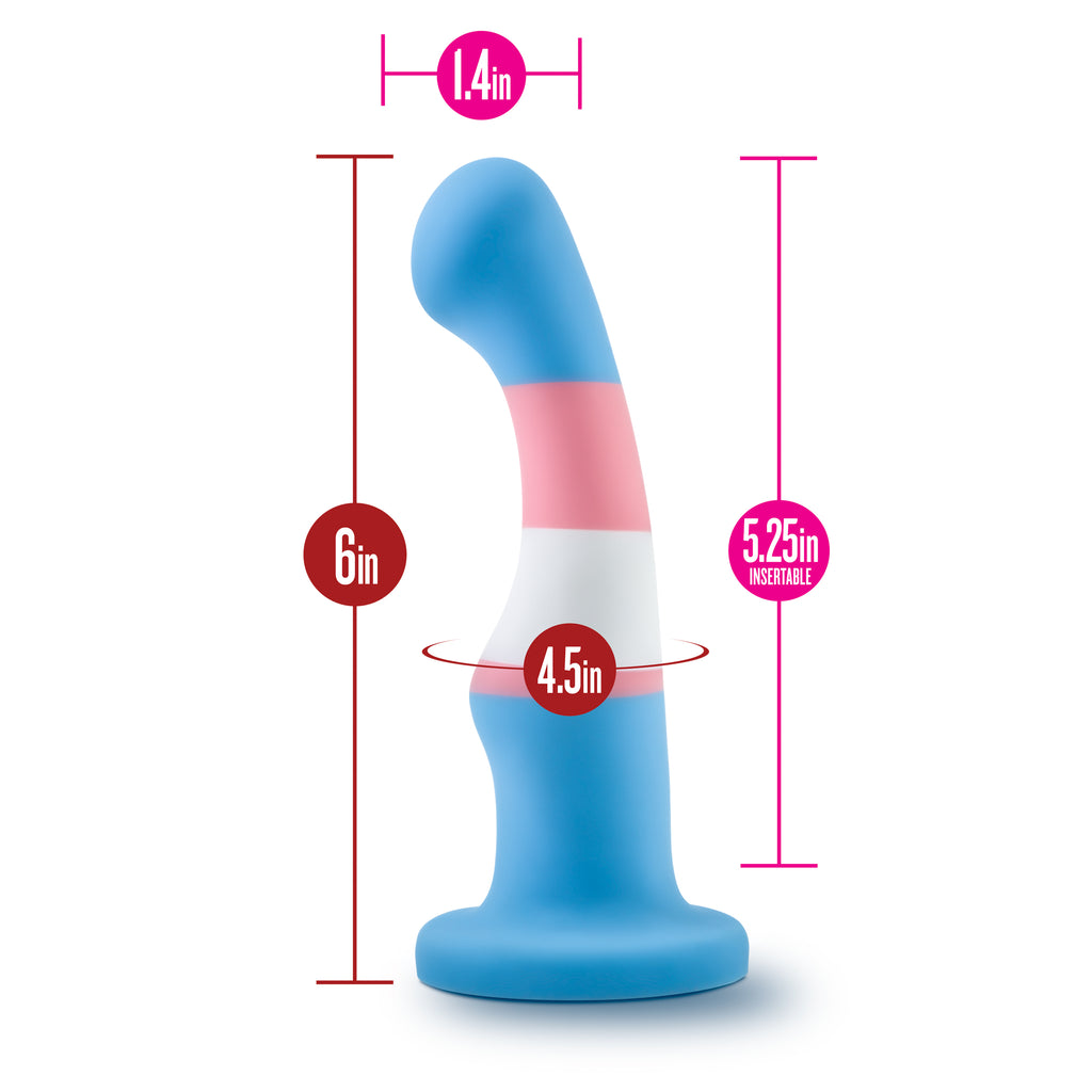 Blush Novelties Avant Pride P2 True Blue Silicone Dildo