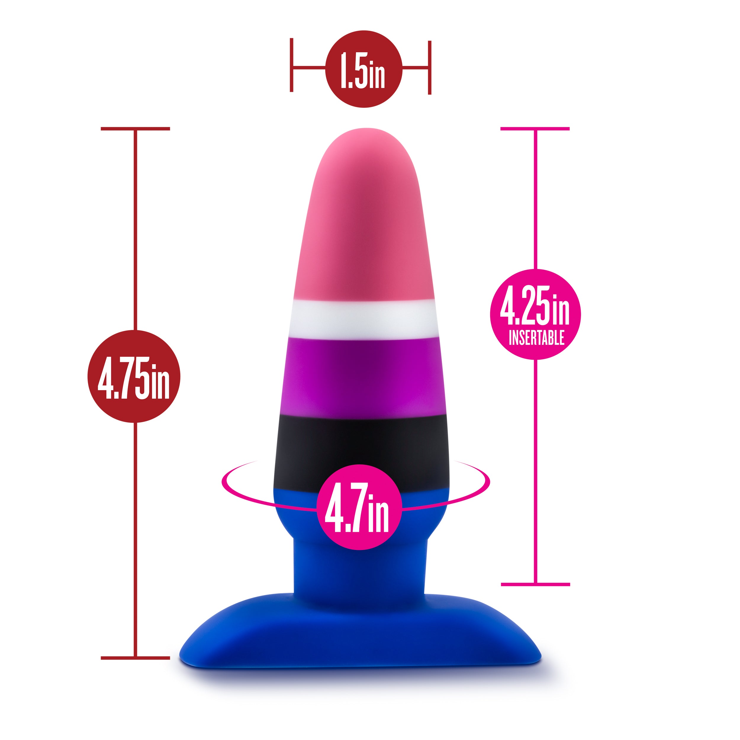 Blush Novelties Avant Pride P5 Fluid Silicone Butt Plug