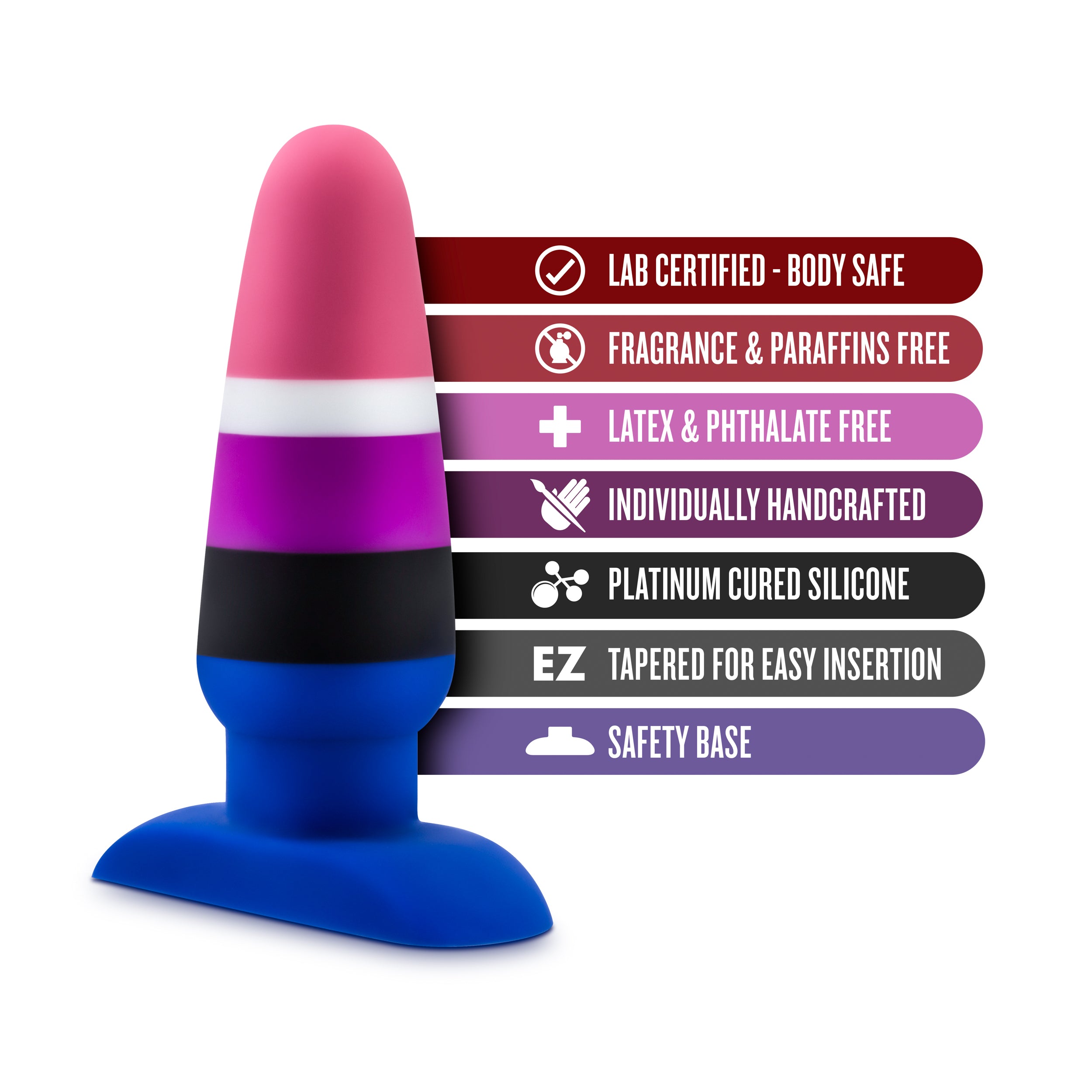 Blush Novelties Avant Pride P5 Fluid Silicone Butt Plug