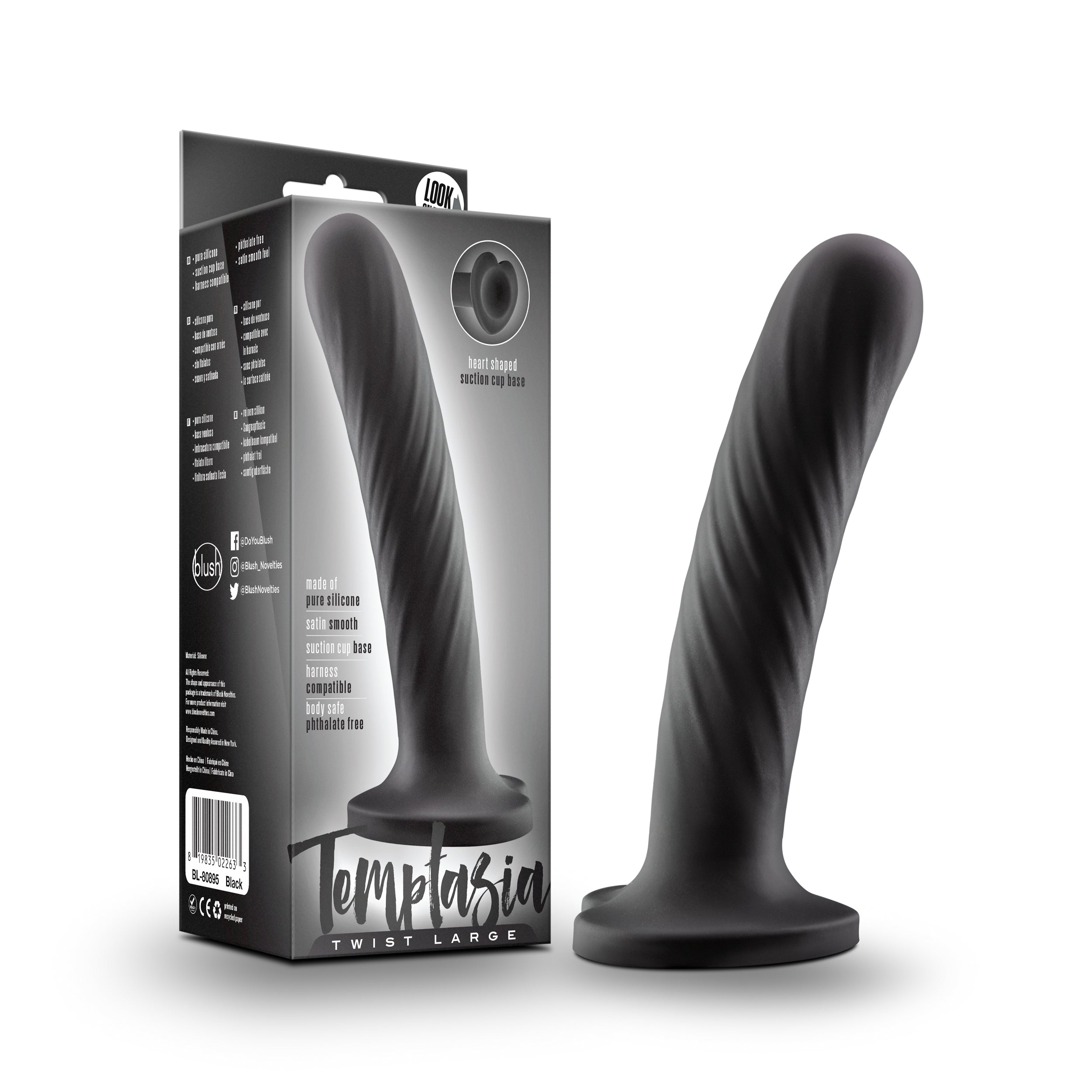 Blush Novelties Temptasia Twist Large Suction Cup Dildo