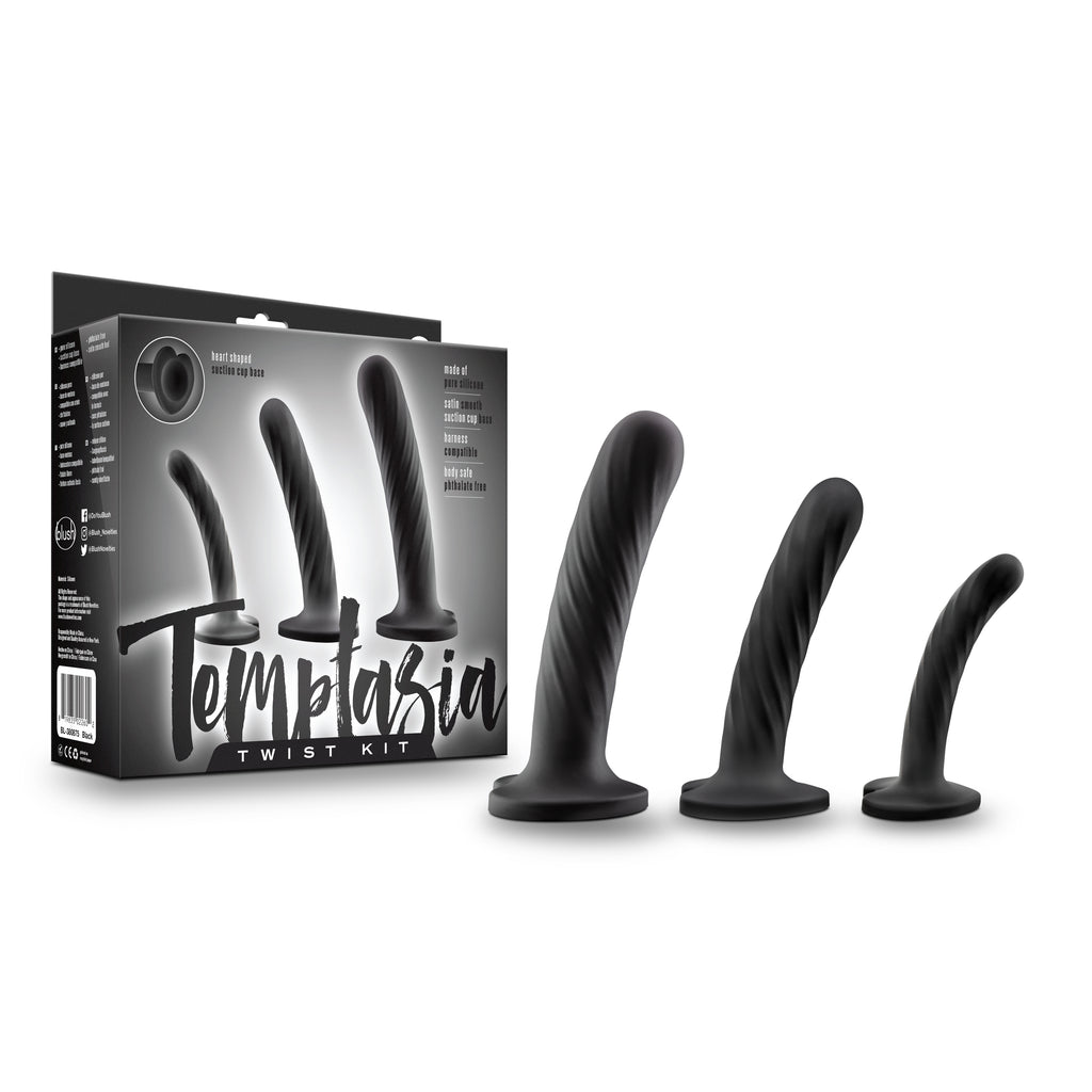 Blush Novelties Temptasia Twist Silicone Dildo Kit Set Of Three