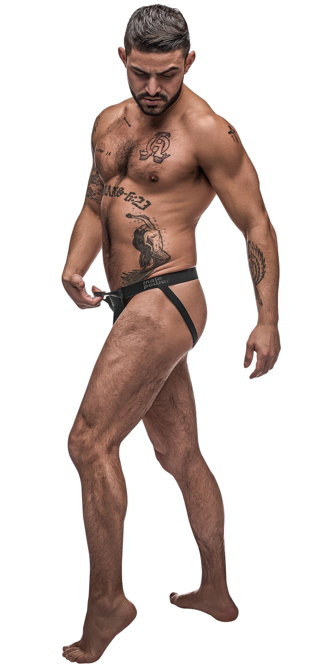 Male Power Grip and Rip Off Mens Jock Black L / XL