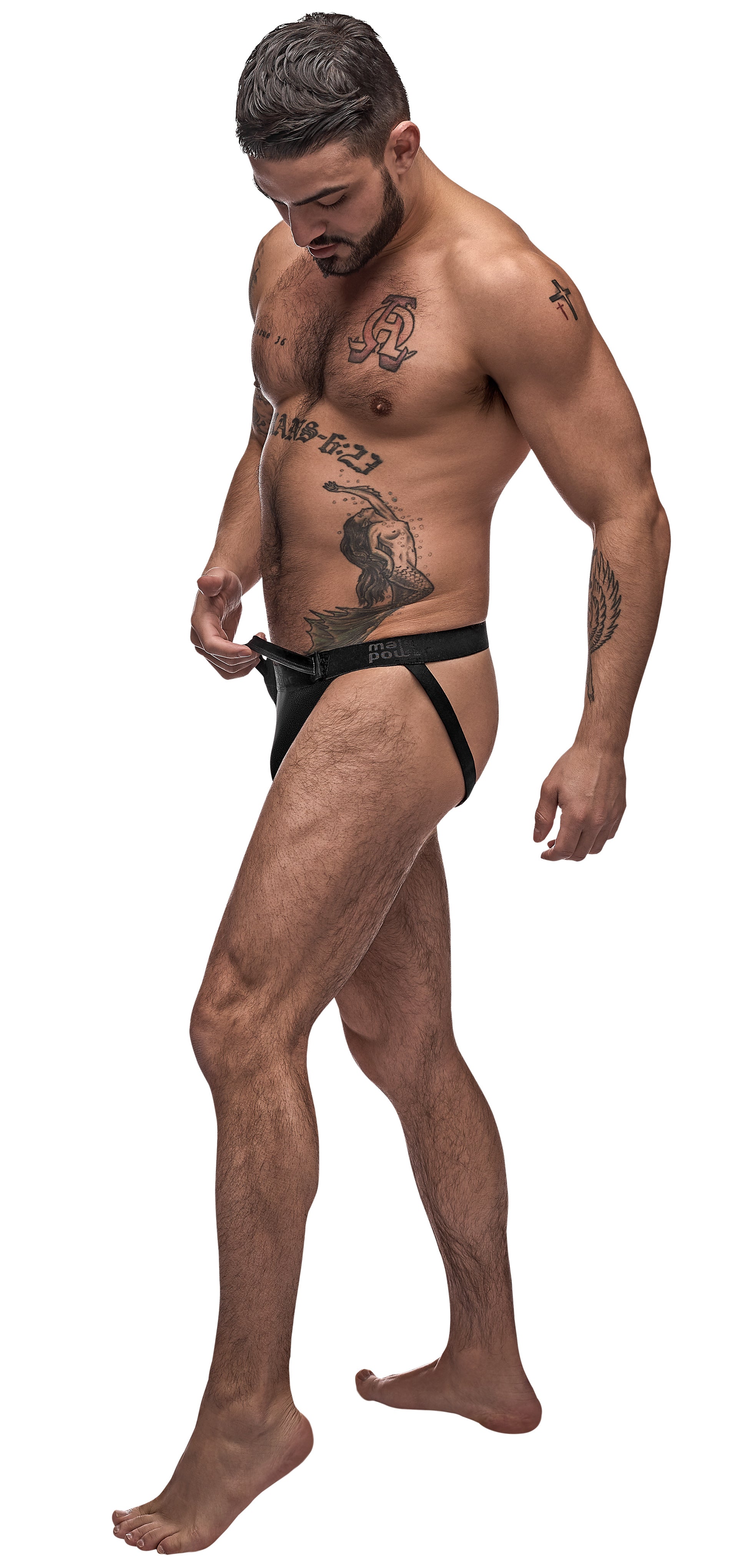 Male Power Grip and Rip Off Mens Jock Black L / XL