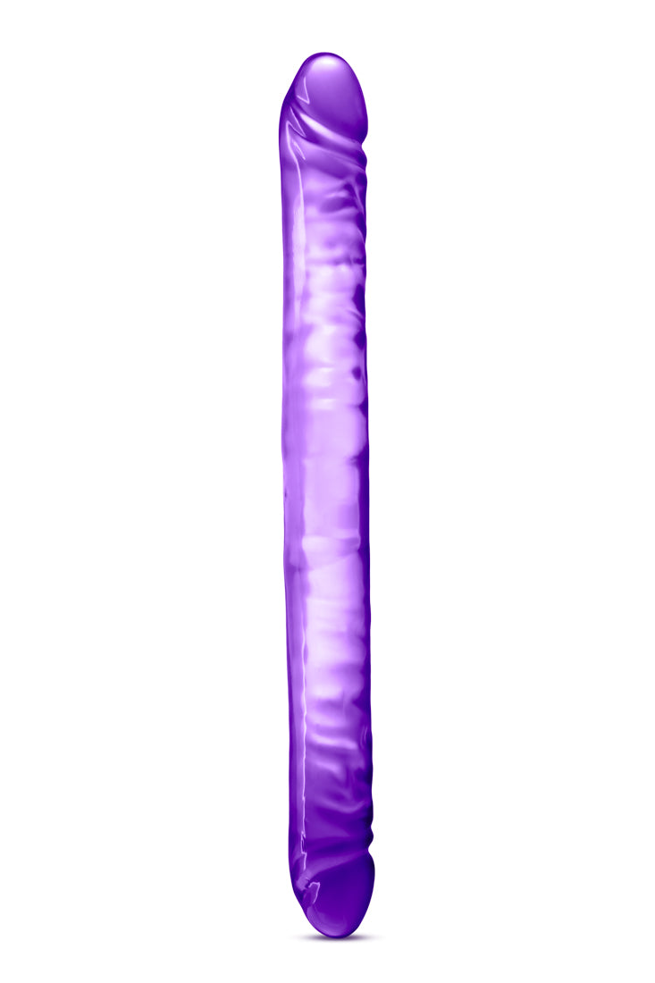 Blush Novelties B Yours Double Realistic Dildo Purple 18 Inch