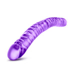 Blush Novelties B Yours Double Realistic Dildo Purple 18 Inch