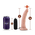 Blush Novelties Dr Skin Dr Dave Vibrating Cock With Suction Cup 7 Inch Vanilla