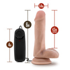 Blush Novelties Dr Skin Dr Rob Vibrating Cock With Suction Cup 6 Inch Vanilla