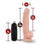 Blush Novelties Dr Skin Dr Tim Vibrating Cock With Suction Cup 7.5 Inch Vanilla