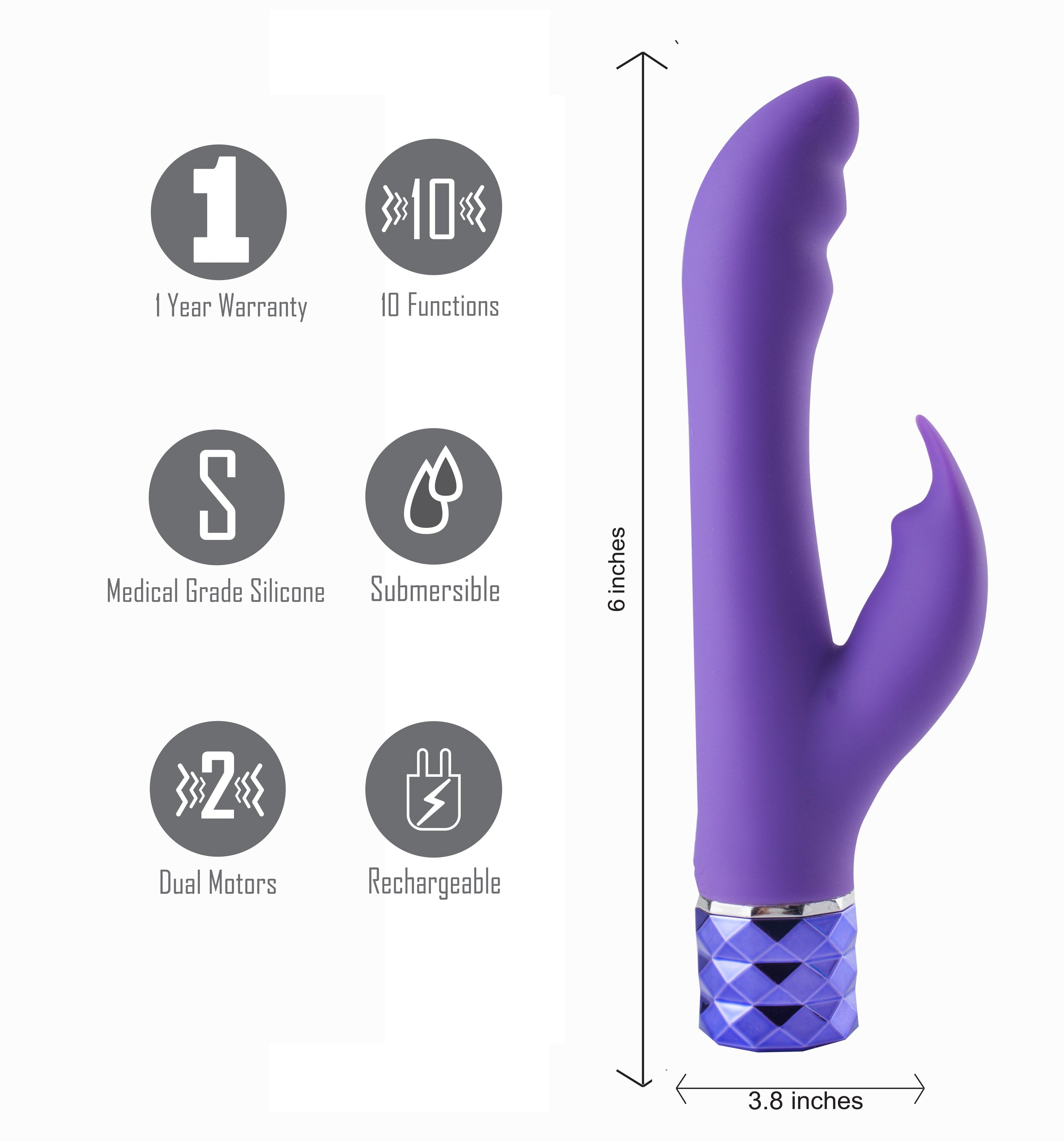 Maia Hailey USB Rechargeable Rabbit Vibrator 15.2cm Maia Toys