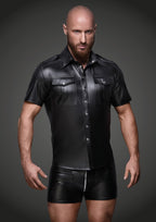 Noir Handmade Mens Sexy And Elegant Shirt With Front Pockets
