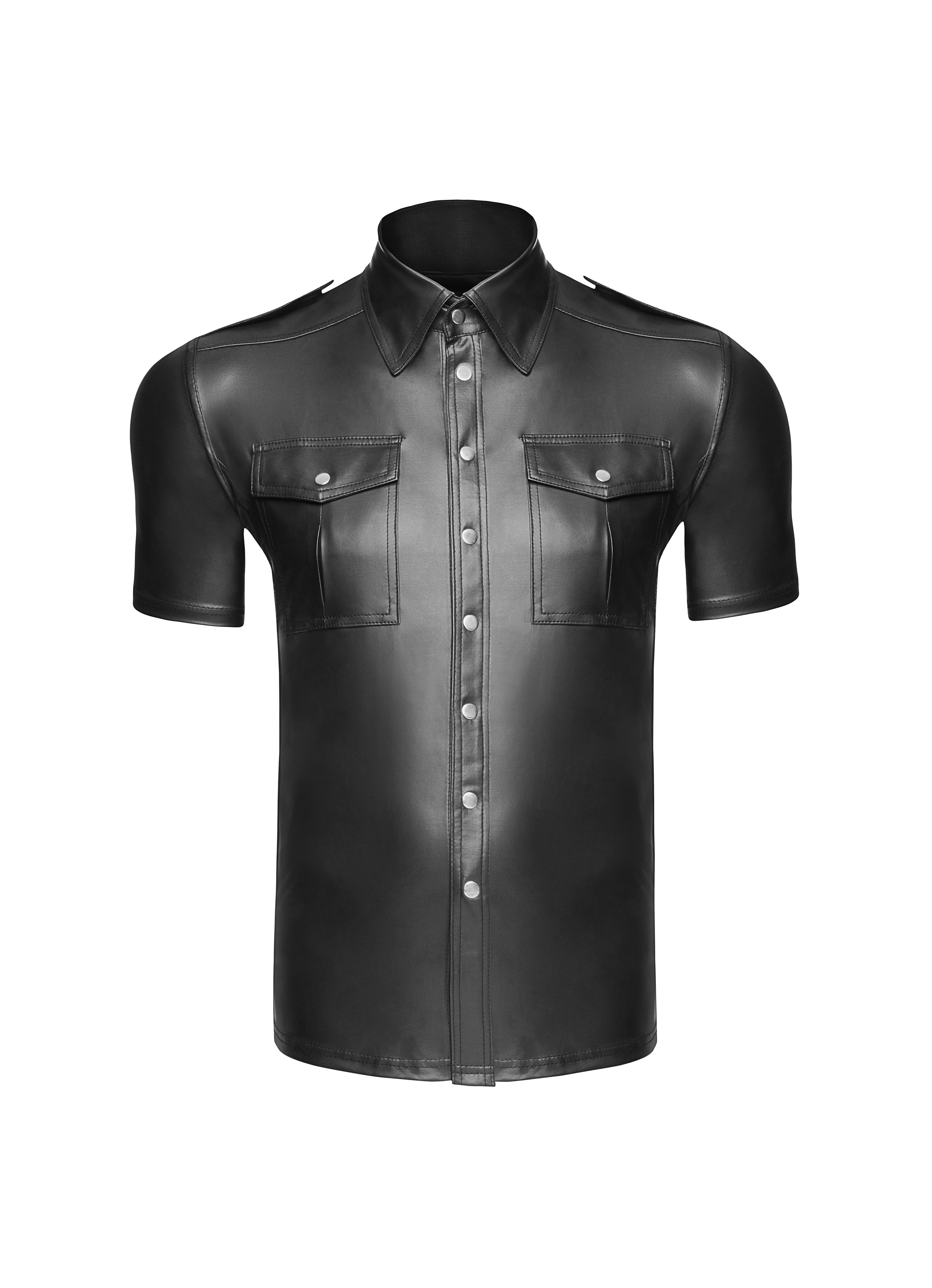 Noir Handmade Mens Sexy And Elegant Shirt With Front Pockets