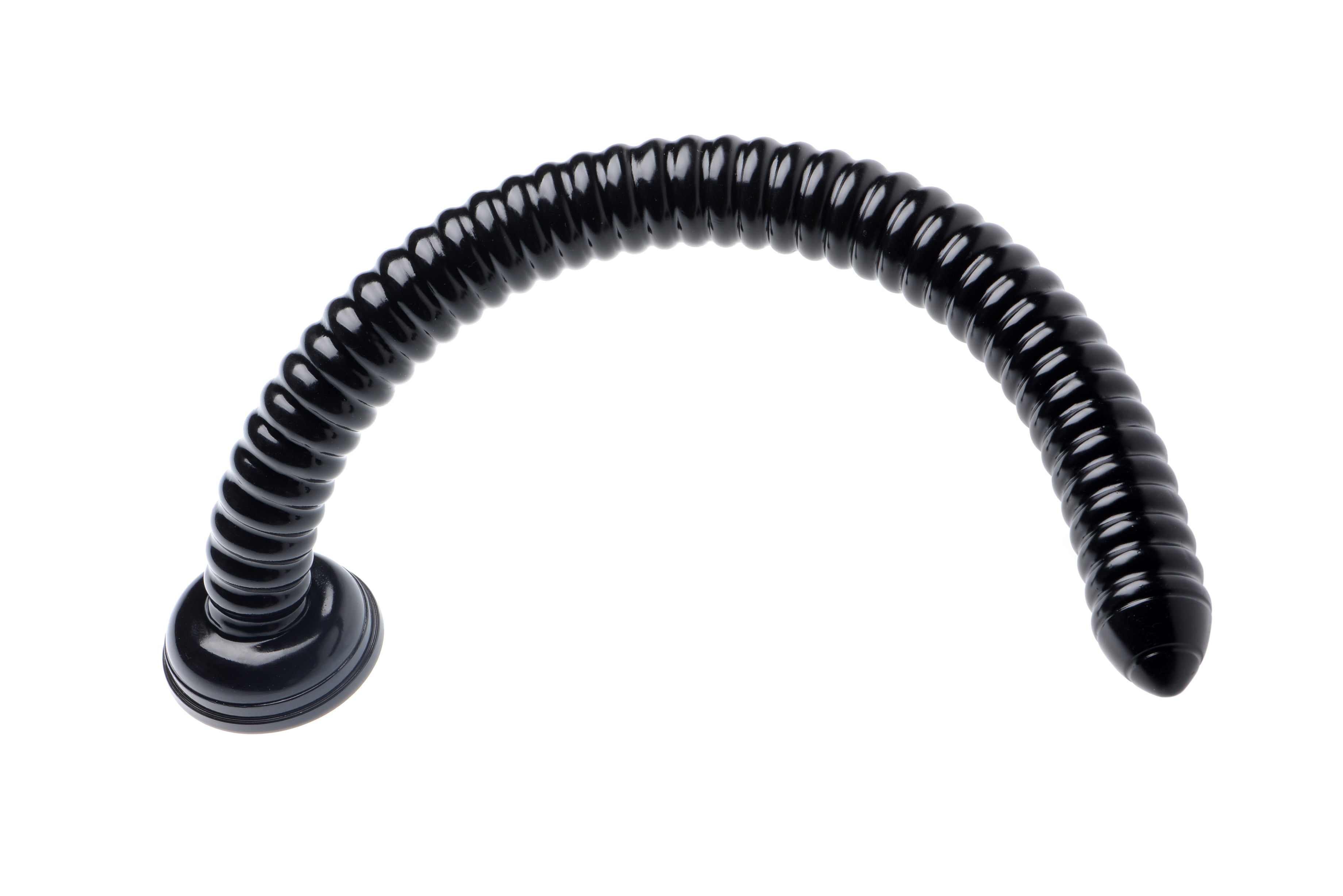 XR Brands Hosed Ribbed Hose Suction Cup Anal Dildo 19 Inch