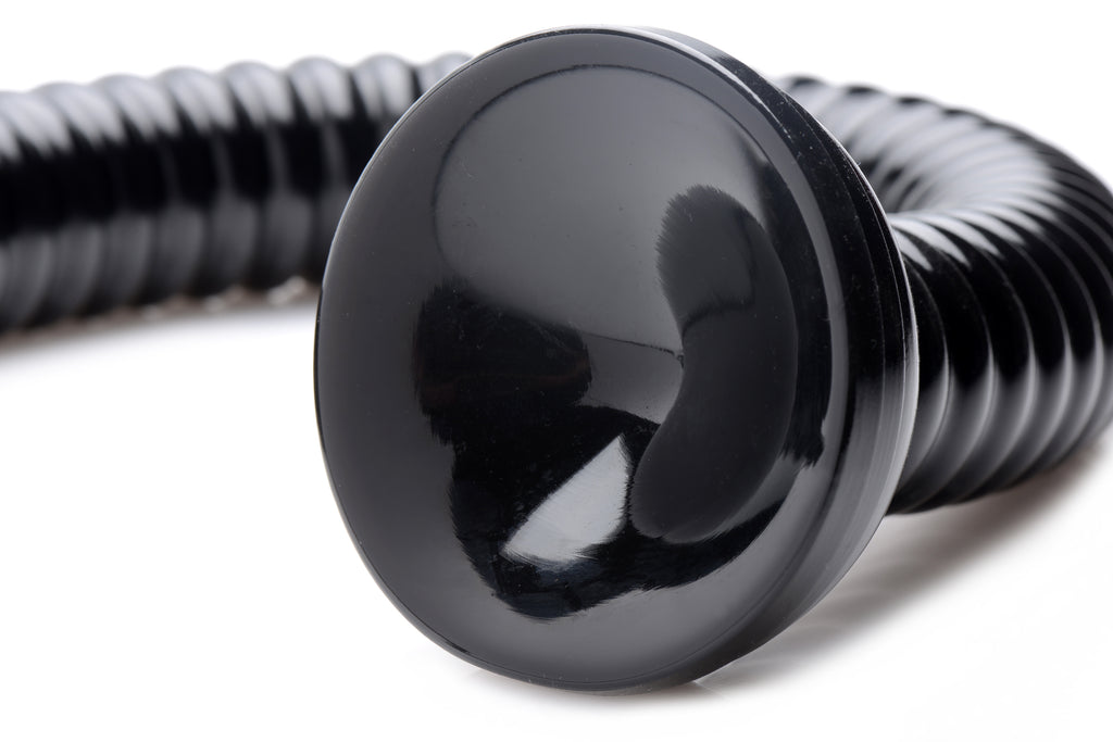 XR Brands Hosed Ribbed Hose Suction Cup Anal Dildo 19 Inch