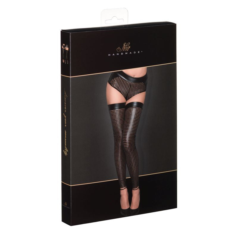 Noir Handmade Ladies Lasercut Stockings Large
