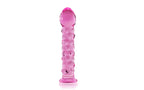 Lovetoy Glass Romance 2 Glass Dildo 7 Inch Pink