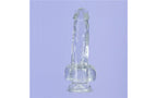 BMS Factory Addiction Crystal Realistic Dildo With Balls Clear