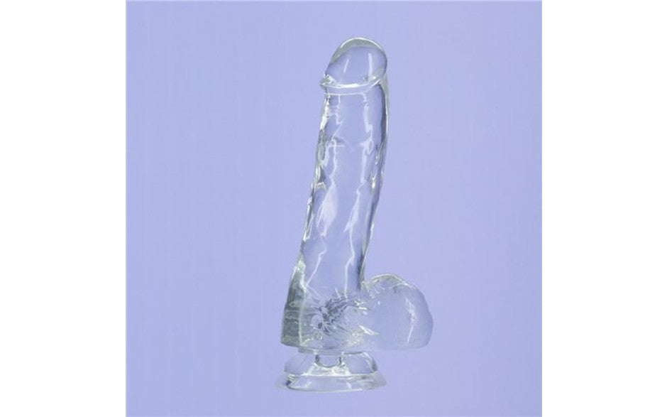 BMS Factory Addiction Crystal Realistic Dildo With Balls Clear