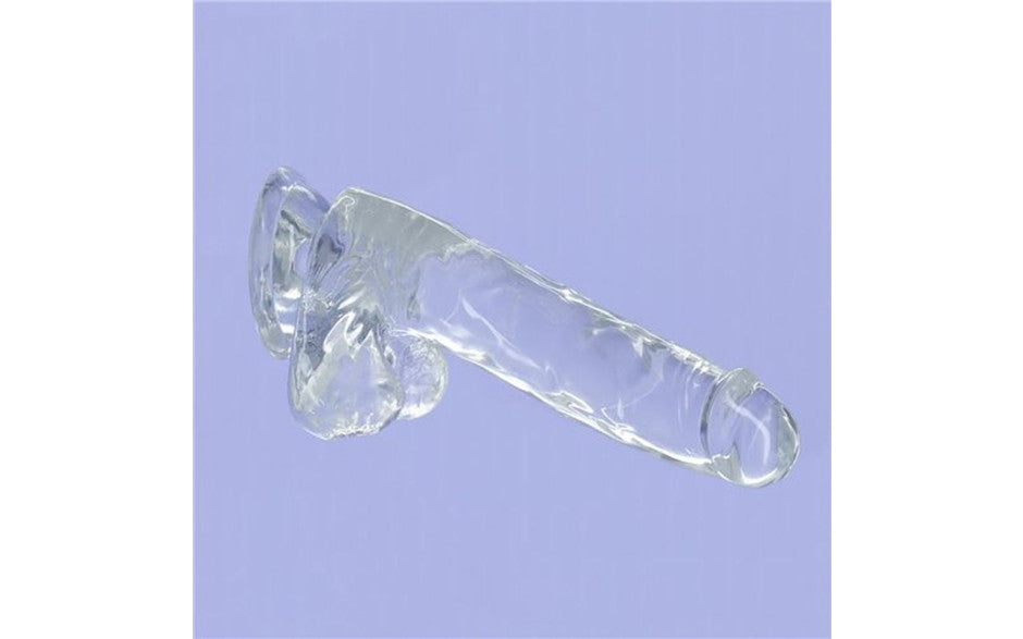 BMS Factory Addiction Crystal Realistic Dildo With Balls Clear