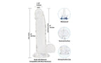 BMS Factory Addiction Crystal Realistic Dildo With Balls Clear