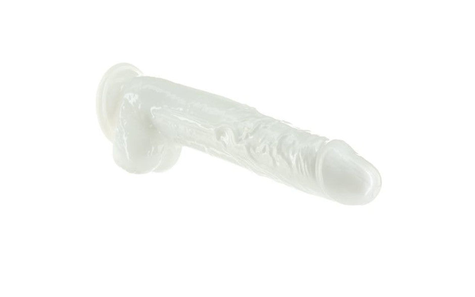 BMS Factory Addiction Pearl Suction Cup Realistic Dildo 8.5 Inch Pearl White