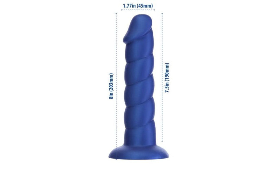 BMS Factory Addiction Unicorn Realistic Dildo 8 Inch Blue