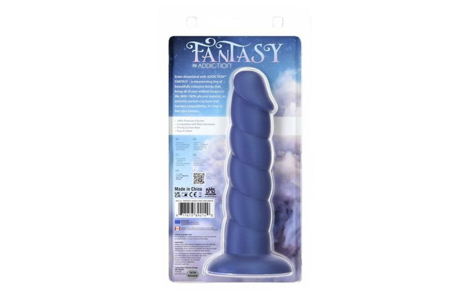 BMS Factory Addiction Unicorn Realistic Dildo 8 Inch Blue