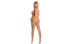 Pink Lipstick 2 Piece Womens Body Stocking One Size Rainbow