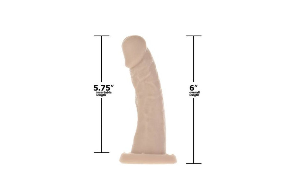 BMS Factory Addiction Edward Realistic Non Vibrating Dong 6 Inch Beige