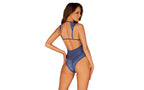Obsessive Giselia Sexy Womens Teddy Blue M / L