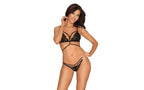 Obsessive Diyosa Panty and Bra Set 2 Piece Black L / XL