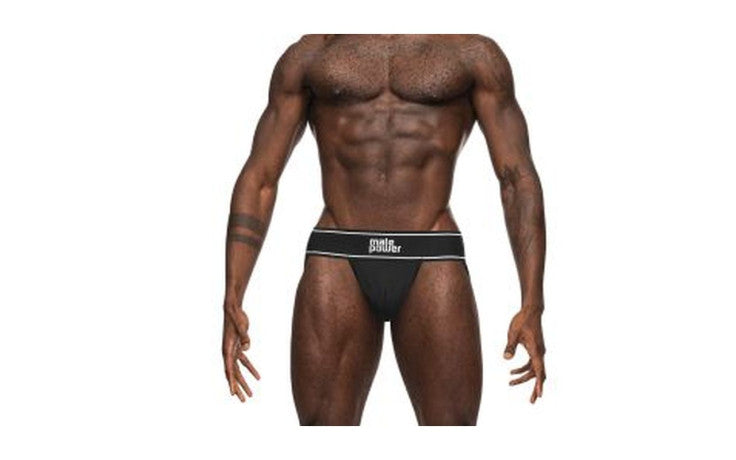 Male Power Modal Rib Mens Jock Underwear Black