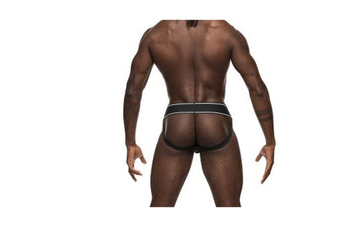 Male Power Modal Rib Mens Jock Underwear Black