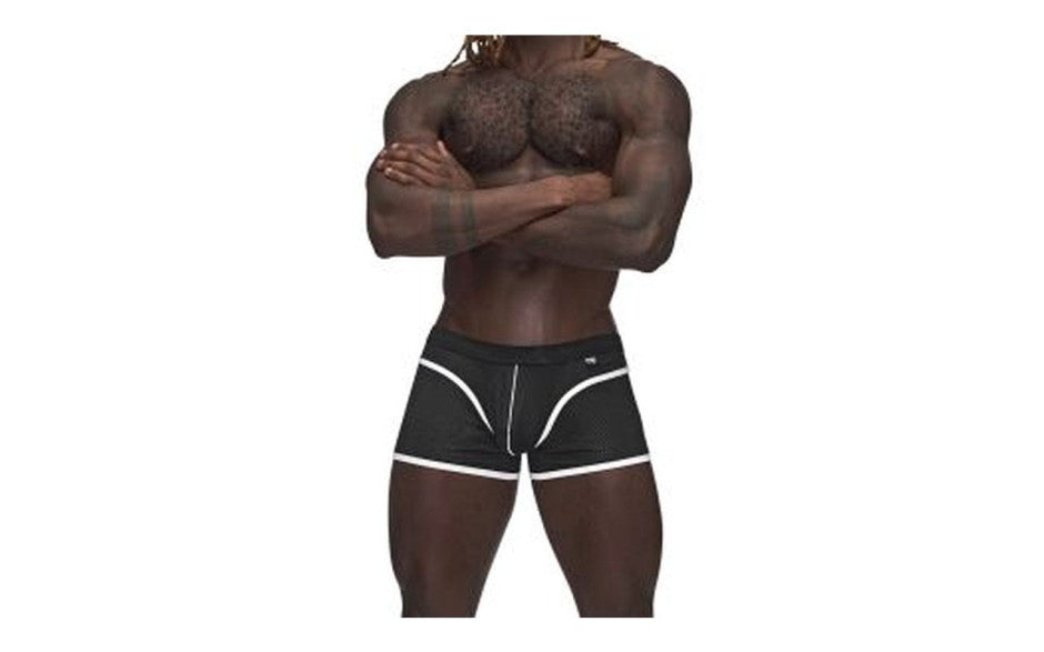 Male Power Sport Mesh Breathable Mens Mini Short Black XL