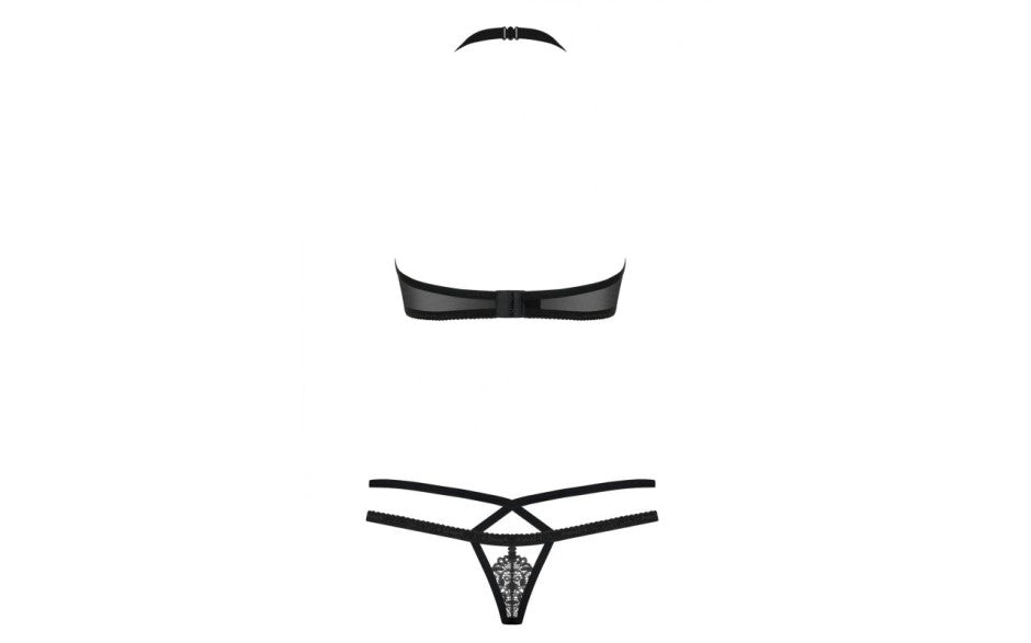 Obsessive Bra and Panty Set 2 Piece Black L / XL