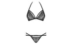 Obsessive Bra and Panty Set 2 Piece Black L / XL