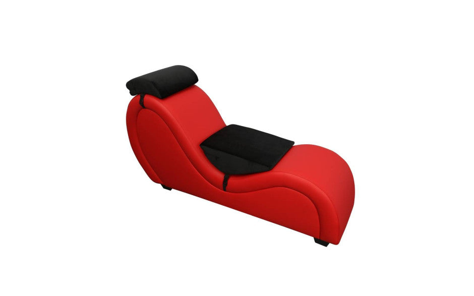 Daytona Kama Sutra Mebon Chaise Love Lounge Red With Black Pillows