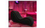 Daytona Kama Sutra Mebon Chaise Love Lounge Studded & Quilted Black