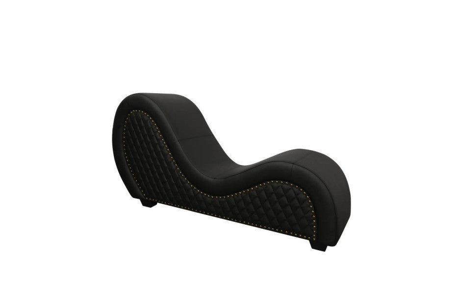 Daytona Kama Sutra Mebon Chaise Love Lounge Studded & Quilted Black