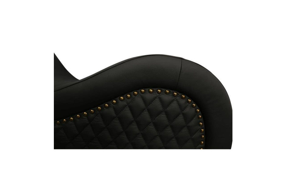 Daytona Kama Sutra Mebon Chaise Love Lounge Studded & Quilted Black
