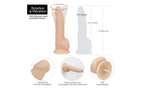 BMS Factory Addiction Rotating Vibrating Dildo With Remote 8 Inch Vanilla