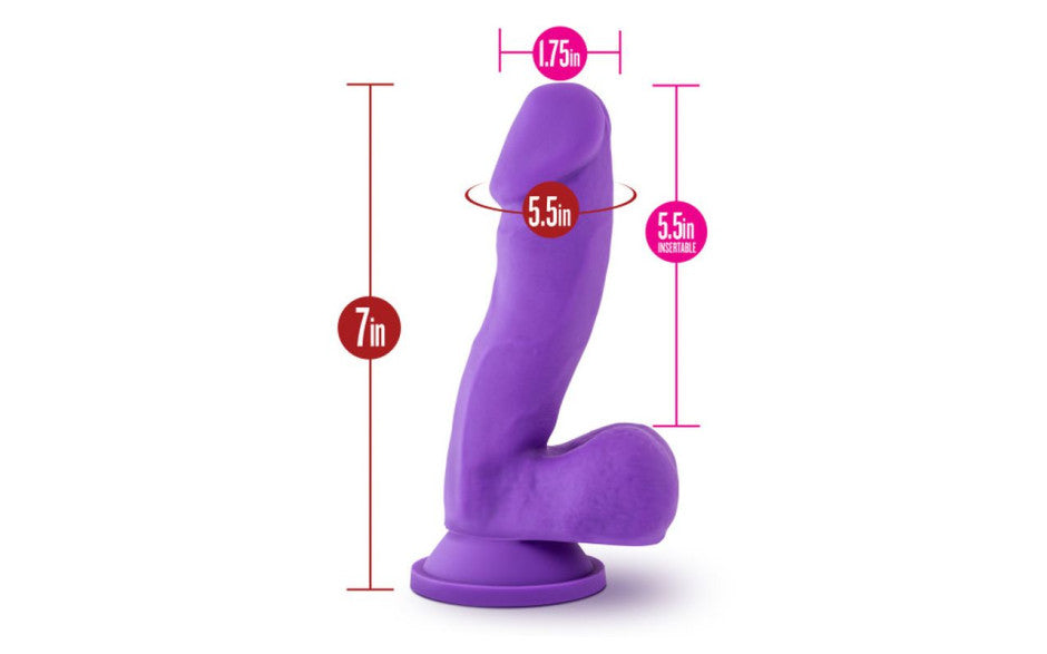 Blush Novelties Ruse Juicy Harness Compatible Realistic Dong Purple