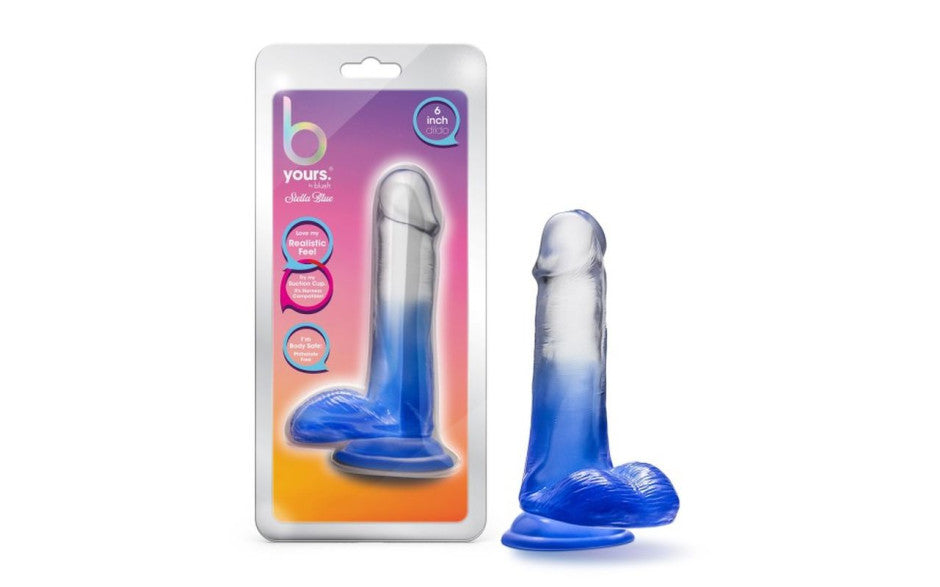 B Yours Morning Dew 6 Inch Realistic Dildo Stella Blue